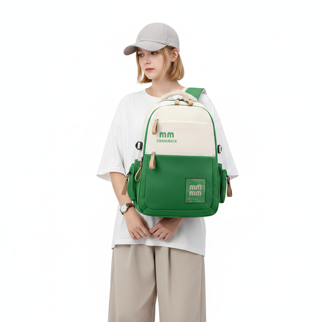 Cute Large Capacity Backpack (Green)