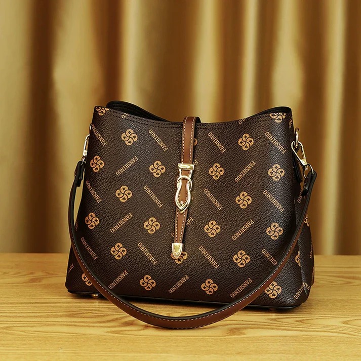 Luxury Large Capacity Bucket Shoulder Bag for Women