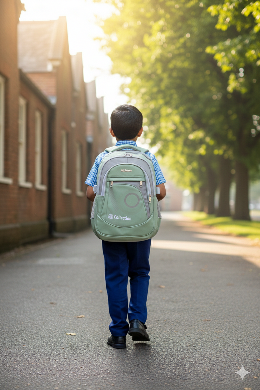Unisex Waterproof School Backpack – Lightweight (Sage Green)