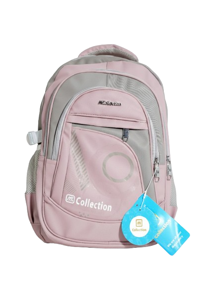 Unisex Waterproof School Backpack – Lightweight (Soft Pink)