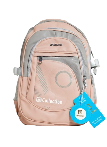 Unisex Waterproof School Backpack – Lightweight (Peach Pink)