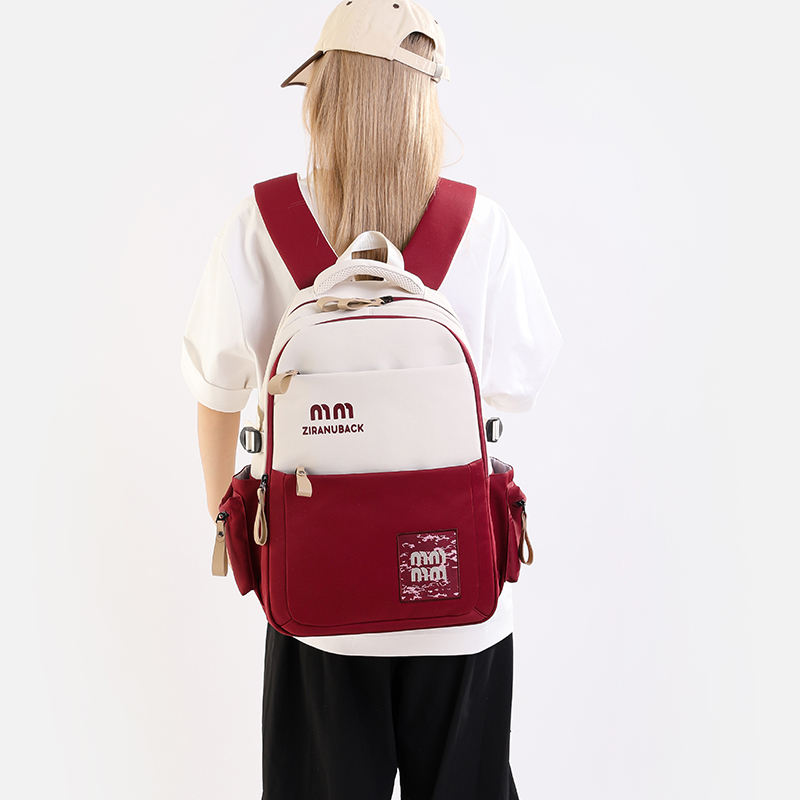 Cute Large Capacity Backpack (Red)