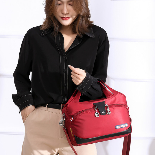 Premium Multi-Pocket Travel Shoulder Bag(Maroon)