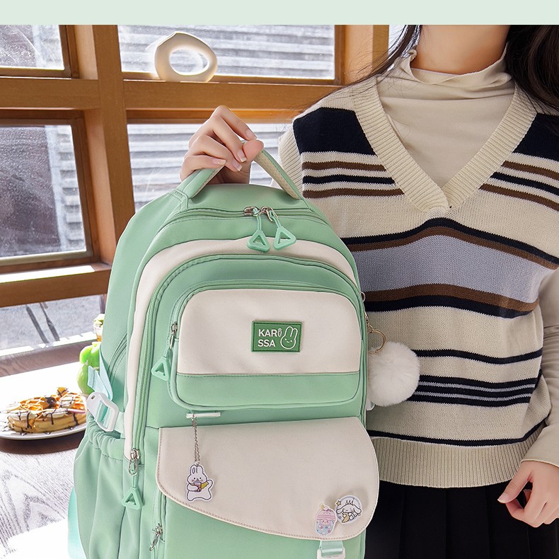 Cute Casual Premium Kids School Backpack (Mint Green)