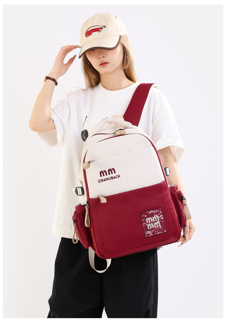 Cute Large Capacity Backpack (Red)