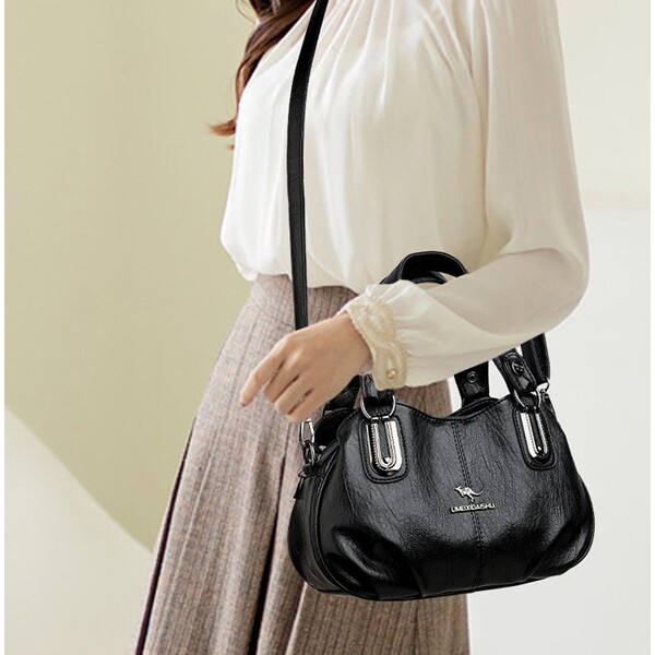 Premium 3-Layer Women’s Handbag (Black)