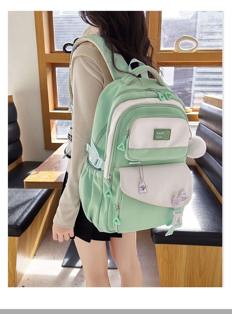Cute Casual Premium Kids School Backpack (Mint Green)