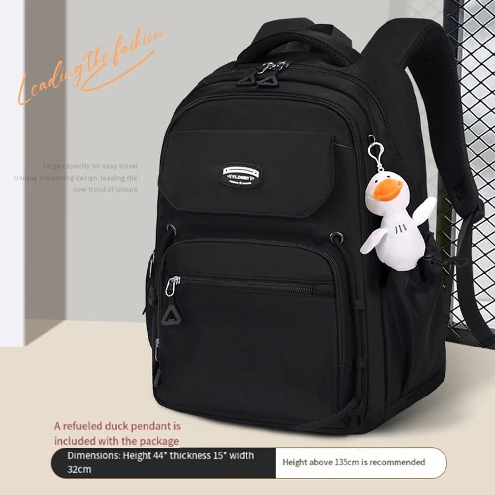 Large Capacity Student Backpack(Black)