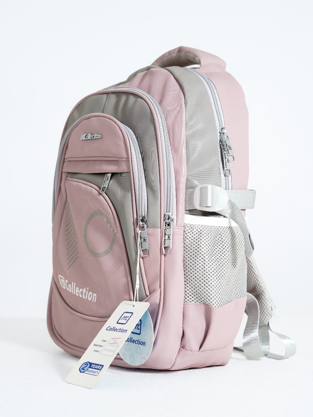 Unisex Waterproof School Backpack – Lightweight (Soft Pink)