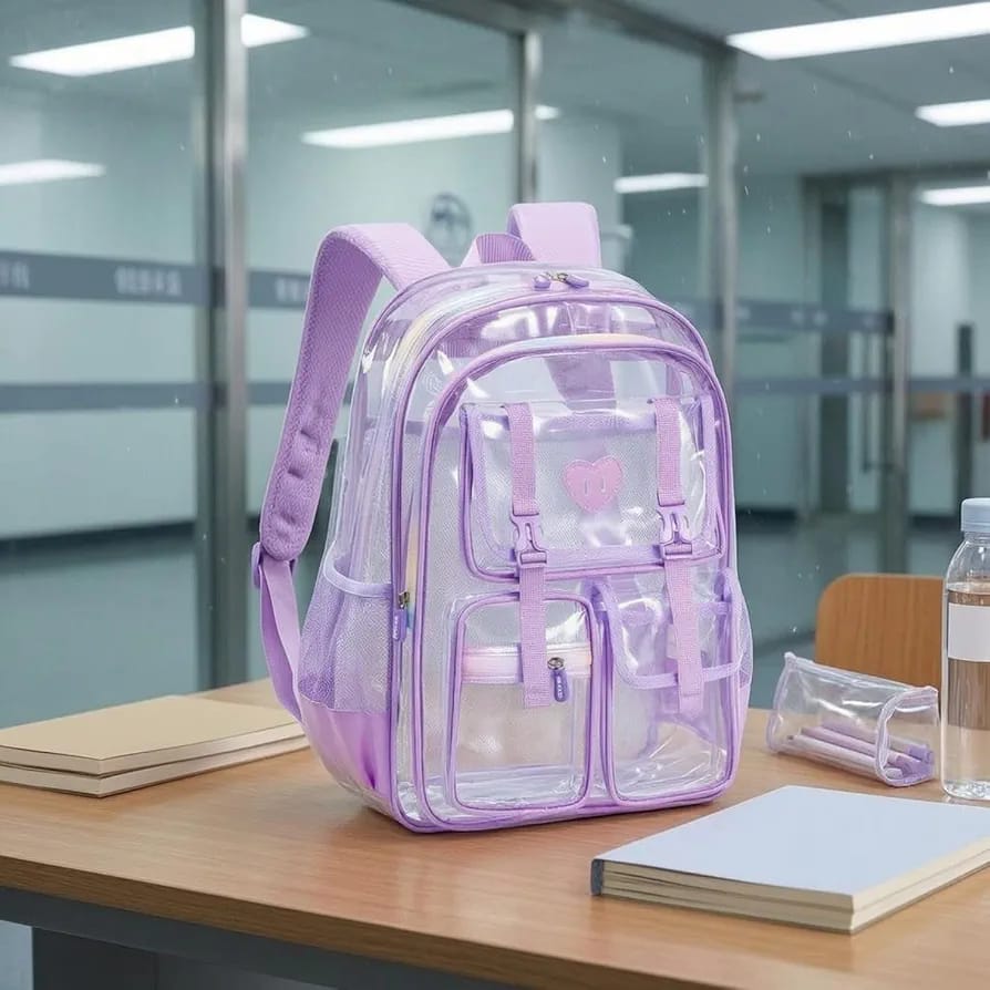 Sesame Baby Transparent Kids Backpack(Purple)