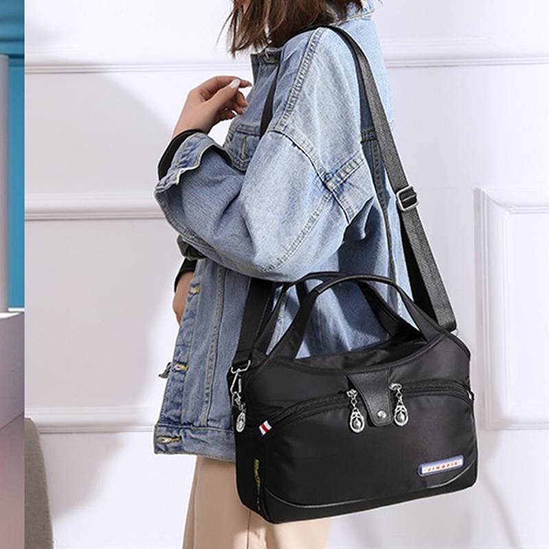 Premium Multi-Pocket Travel Shoulder Bag(Black)
