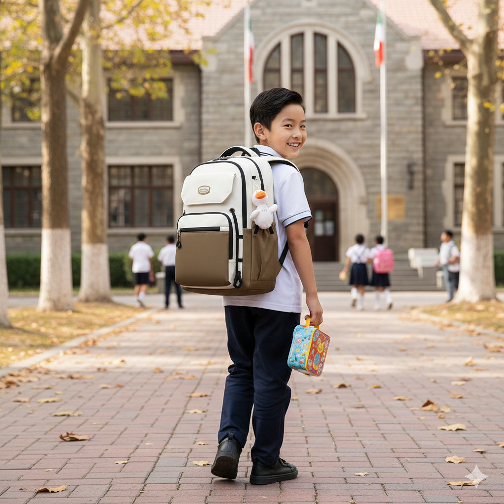 Large Capacity Student Backpack(Brawn)