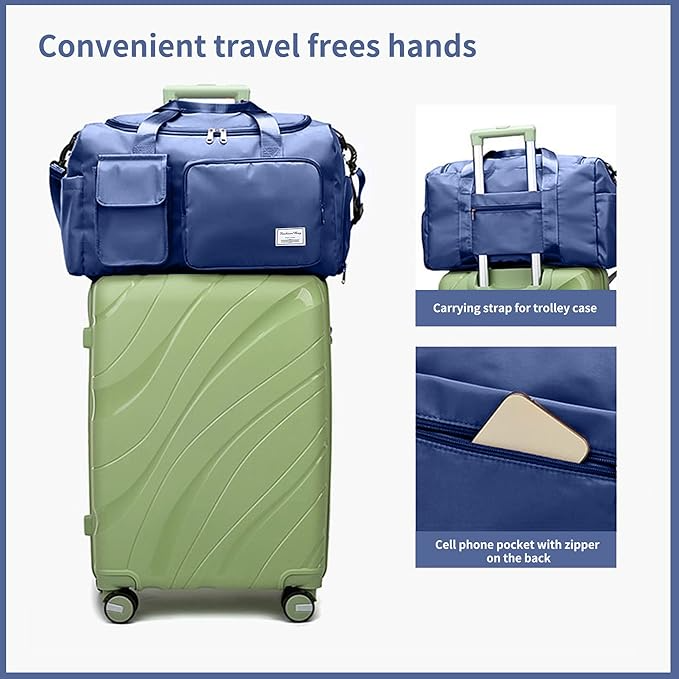 Fashionable Large Capacity Travel & Gym Bag Blue