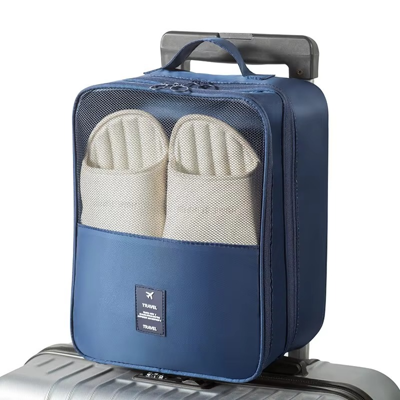 Waterproof Shoe Bags for Travel Bag for Packing Portable Shoe Cubes (Blue)