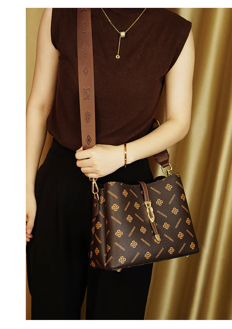 Luxury Large Capacity Bucket Shoulder Bag for Women