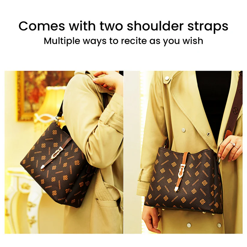 Luxury Large Capacity Bucket Shoulder Bag for Women