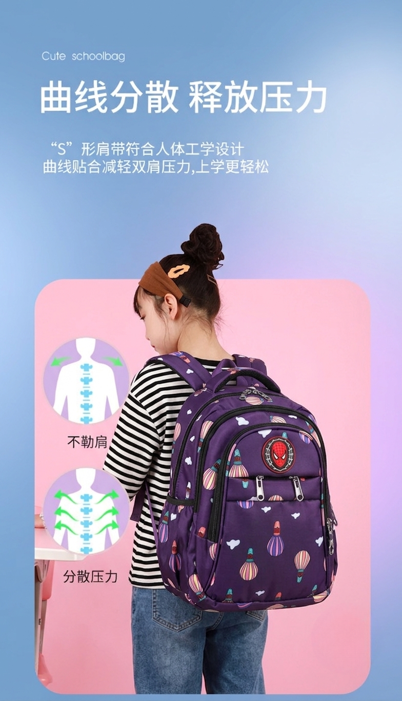 Balloon Adventure Kids Backpack (Purple)