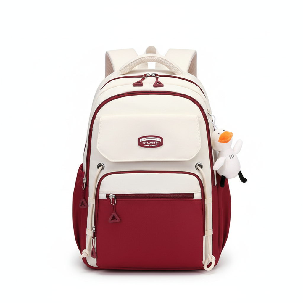 Large Capacity Student Backpack(Red)