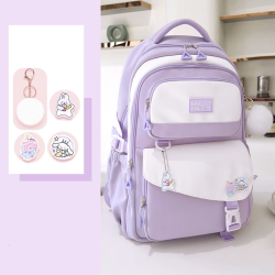 Cute Casual Premium Kids School Backpack (Purple)