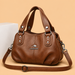 Premium 3-Layer Women’s Handbag (Brown)