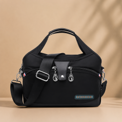 Premium Multi-Pocket Travel Shoulder Bag(Black)