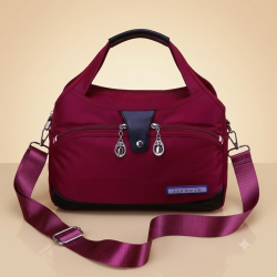 Premium Multi-Pocket Travel Shoulder Bag(Maroon)