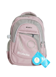 Unisex Waterproof School Backpack – Lightweight (Soft Pink)