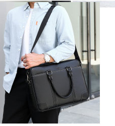 Man Briefcase Genuine Leather Men Fashion Handbag