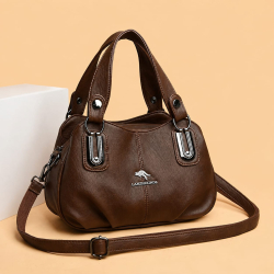 Premium 3-Layer Women’s Handbag (Coffee)