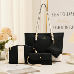 Premium 4-Piece Ladies Bag Set(Black)