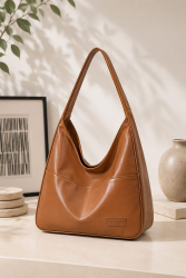 Retro Textured Shoulder Bag (Brawn)
