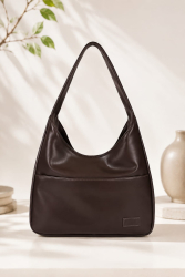 Retro Textured Shoulder Bag (Coffee)